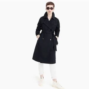 NWOT J. Crew Side-Button Trench Coat Deepest Navy